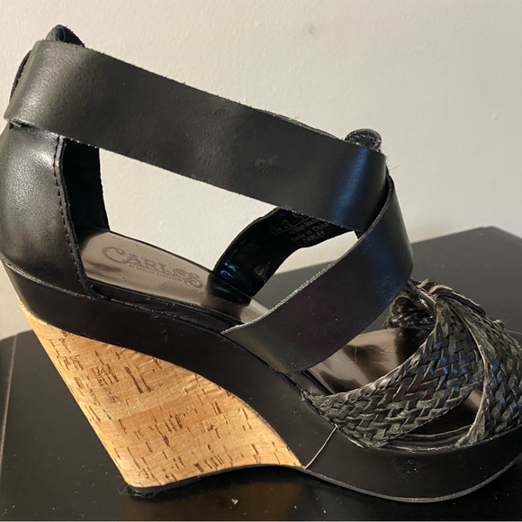 Carlos Santana Carley Black Wedges 6 1/2 - Picture 9 of 12